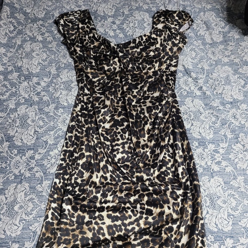 Stop Staring Leopard Dress Wiggle Large